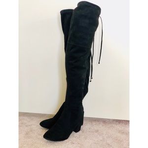 Catherine Malandrino, Pocha OTK Tie Boots Blk 8.5